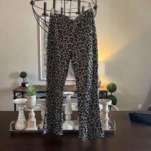 Urban Outfitters Leopard Kick Flare Pants